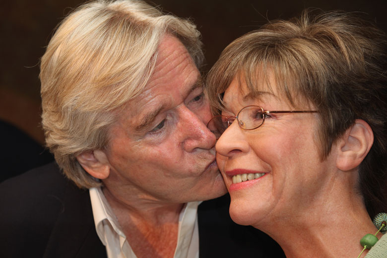 Kirkbride pictured with her on-screen husband William Roache. (Getty)