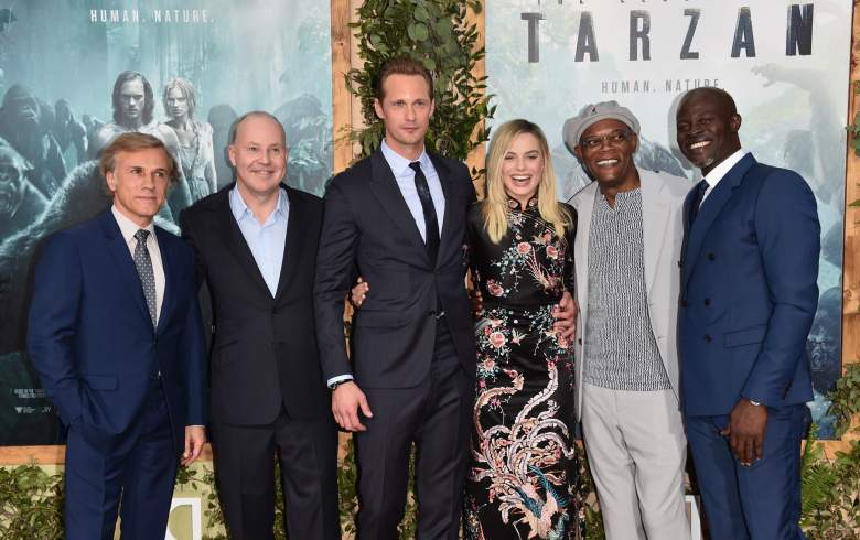 Alexander Skarsgard with the other cast members of The Legend of Tarzan. (Getty)