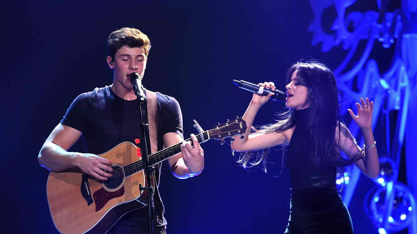 Camila Cabello and Shawn Mendes perform at 102.7 KIIS FM's Jingle Ball.