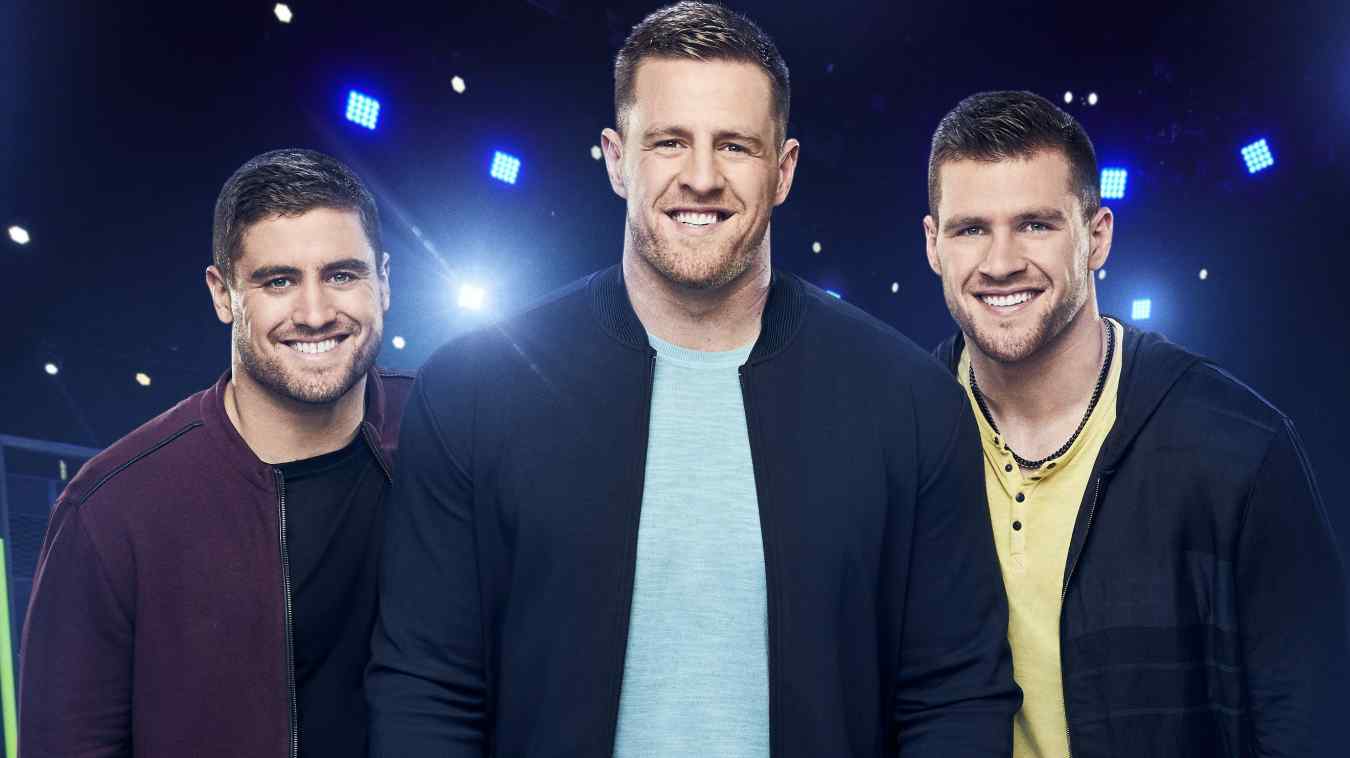 NFL superstar brothers JJ Watt (C), Derek (L) and TJ (R) host Ultimate Tag on FOX.