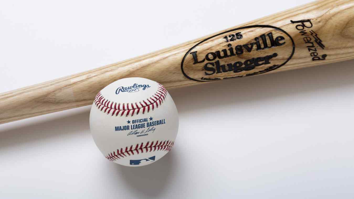 Baseball bat and ball