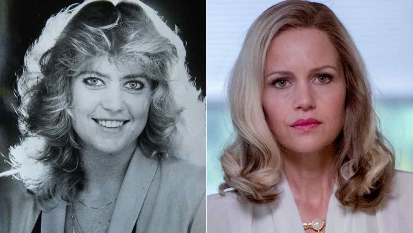 Carla Gugino plays journalist Kathy Scruggs for the CBS show Manhunt: Deadly Games