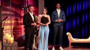 Chris Harrison, Ashley Iaconetti, and Matt James