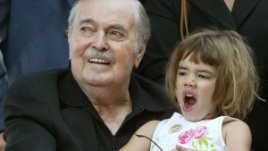 Actor James Doohan with his daughter Sarah Doohan, recieves his star on the Hollywood Walk of Fame August 31, 2004
