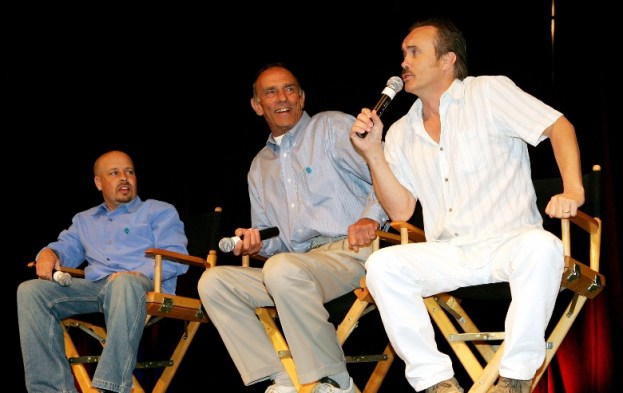 Actors from "Star Trek: Deep Space Nine" (L-R) Aron Eisenberg, Marc Alaimo and Jeffrey Combs, talk at the fifth annual official Star Trek convention