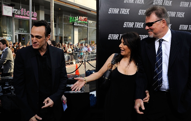 Hank Azaria Marina Sirtis and Jonathan Frakes arrive at the Premiere Of Paramount's "Star Trek" on April 30, 2009 at Grauman�s Chinese Theatre, Hollywood, California.