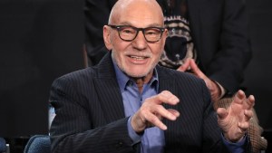 Sir Patrick Stewart of "Star Trek: Picard" speaks during the CBS All Access segment of the 2020 Winter TCA Tour at The Langham Huntington, Pasadena on January 12, 2020