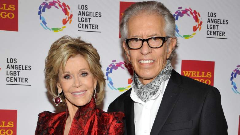 Honoree Jane Fonda and music producer Richard Perry arrive at the Los Angeles LGBT Center