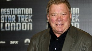 William Shatner arrives at the opening of "Destination Star Trek London", first official Star Trek event in the UK in a decade, at the ExCel centre in east London on October 19, 2012.