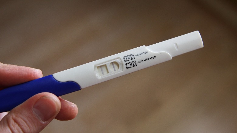 A pregnancy test.