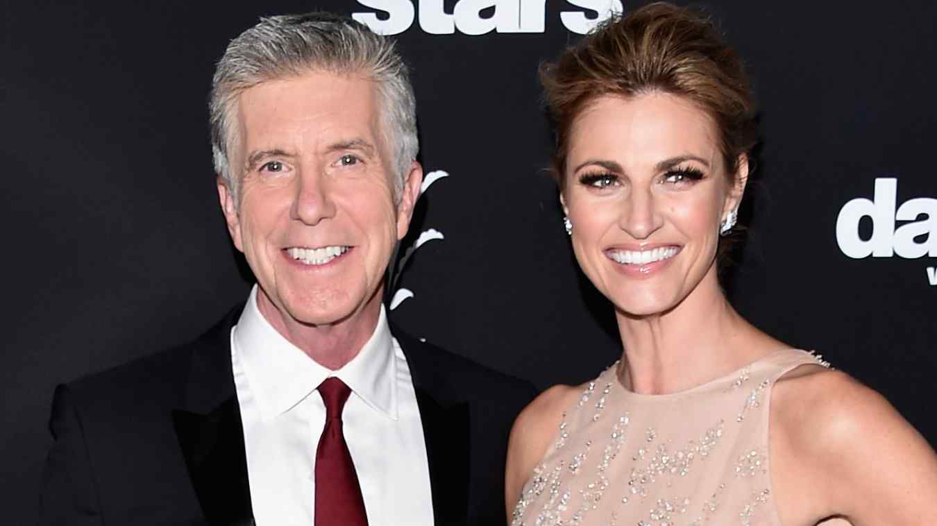 TV hosts Tom Bergeron and Erin Andrews attend ABC's "Dancing With The Stars" Season 23 Finale