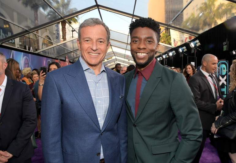 Bob Iger and Chadwick Boseman