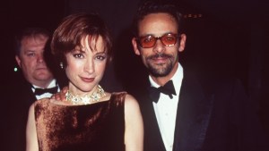 Newlyweds Alexander Siddig and Nana Visitor of "Star Trek: Deep Space 9" at the opening of Star Trek The Experience at the Las Vegas Hilton.