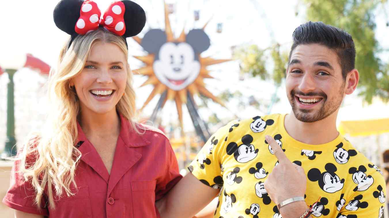 Amanda Kloots and Alan Bersten at Disneyland.