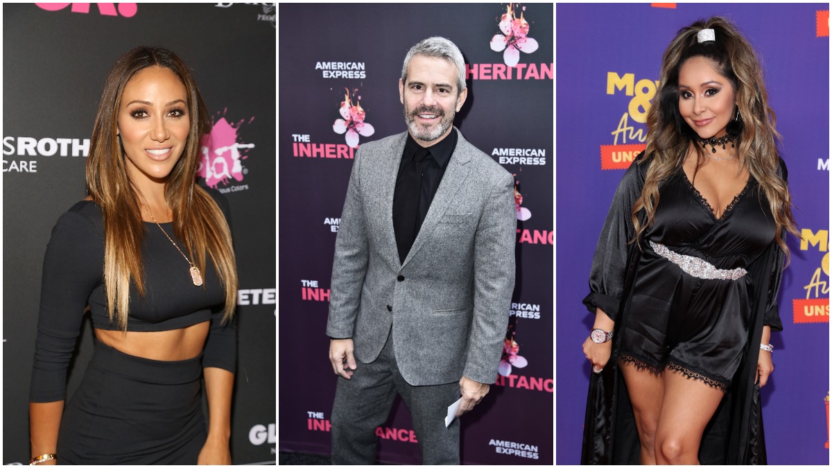Melissa Gorga, Andy Cohen and Nicole Polizzi
