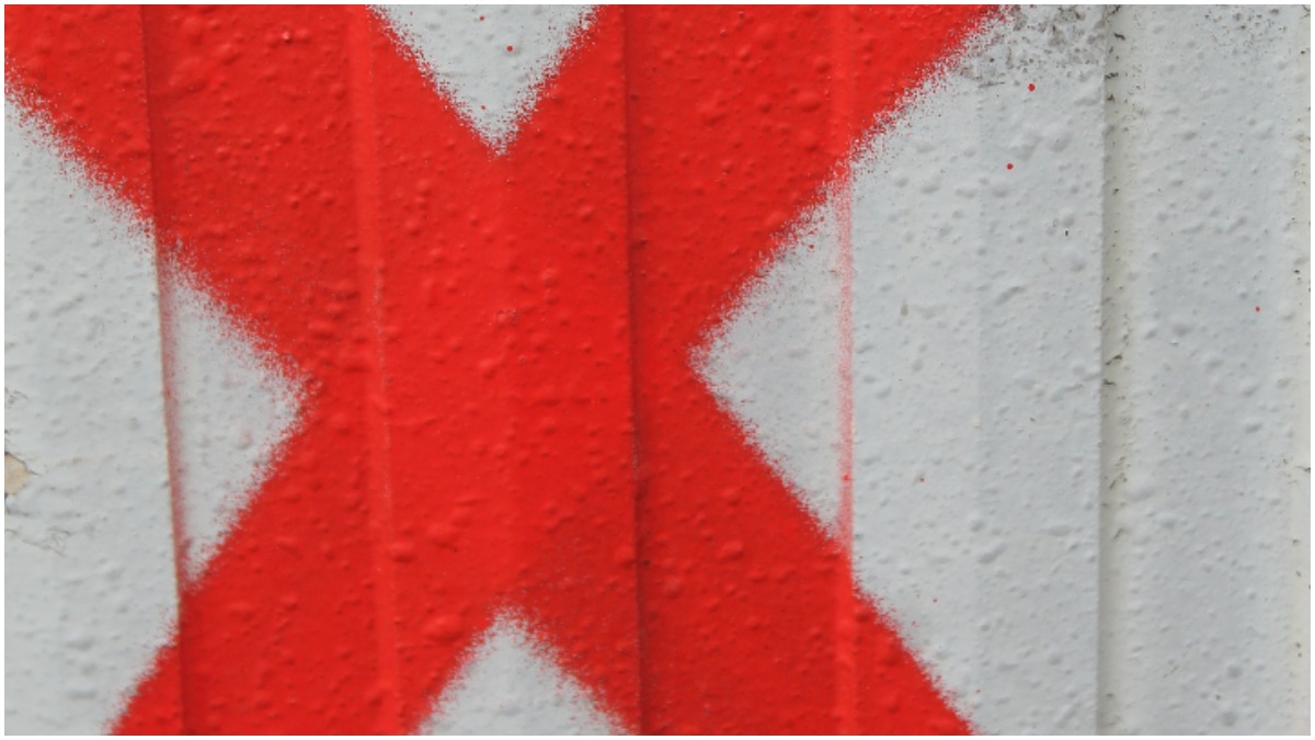 Red letter X