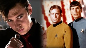 Austin Bulter in “ELVIS” with William Shatner and Leonard Nimoy