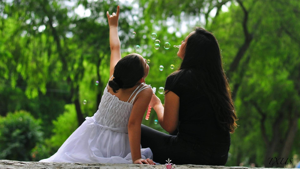 A mother and daughter