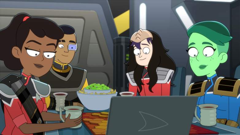 The lower deckers play a tabletop game