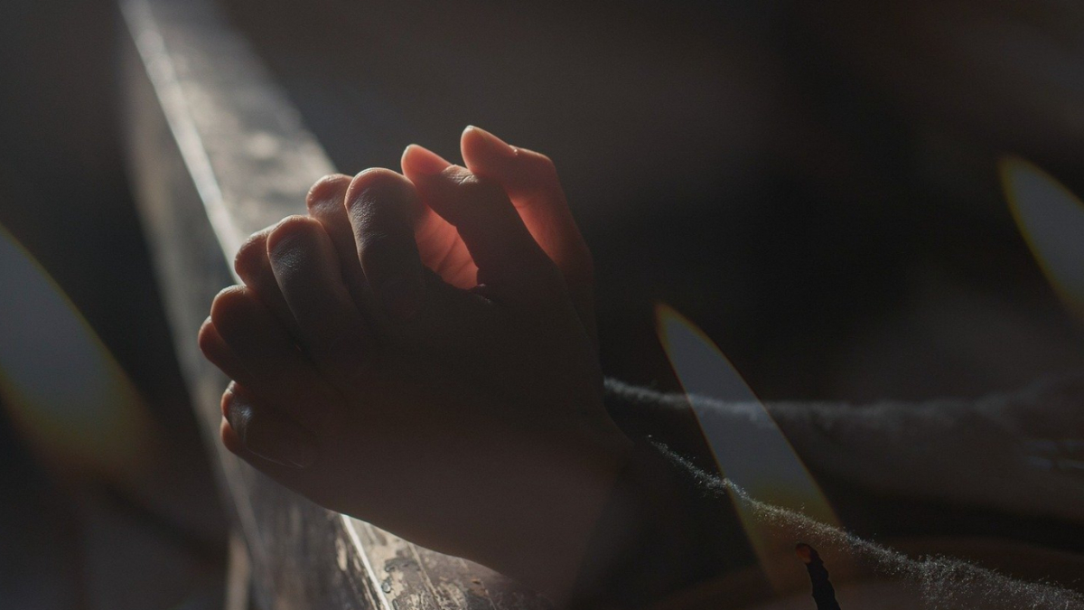 Praying hands.