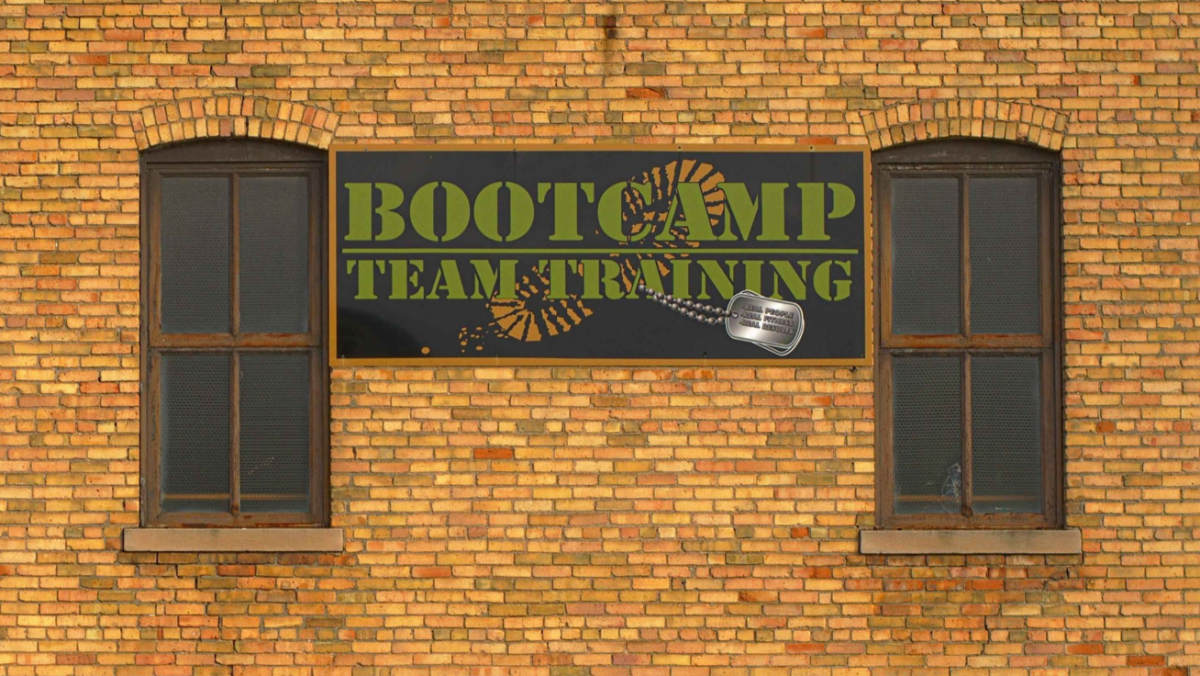 A bootcamp sign.