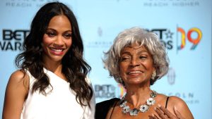 Zoe Saldana and Nichelle Nichols
