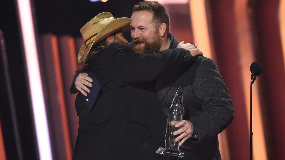 Chris Stapleton hugs Ben Napier