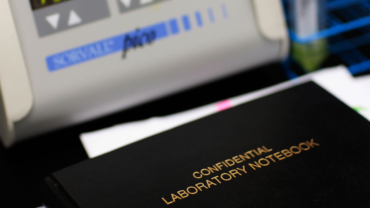 A lab notebook.