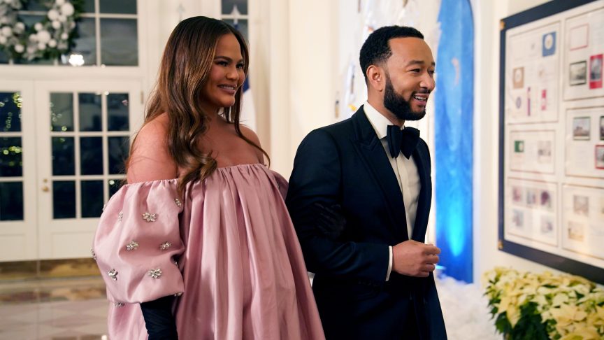 Chrissy Teigen & John Legend at the White House