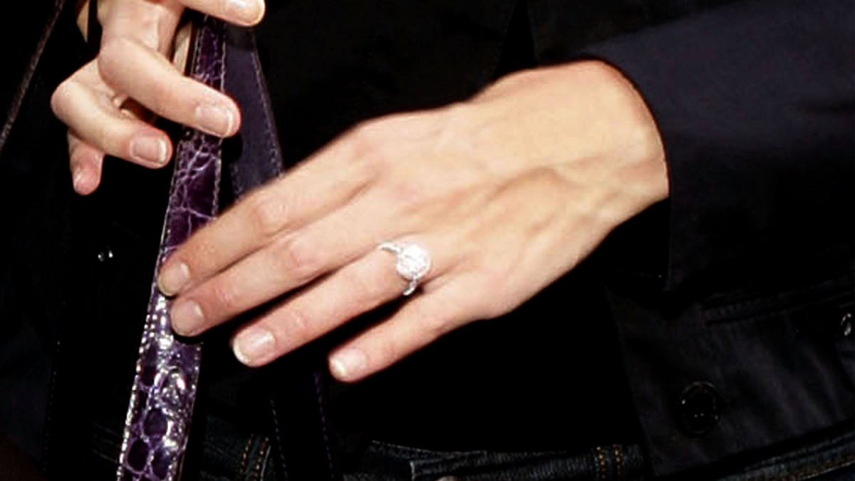 An engagement ring.