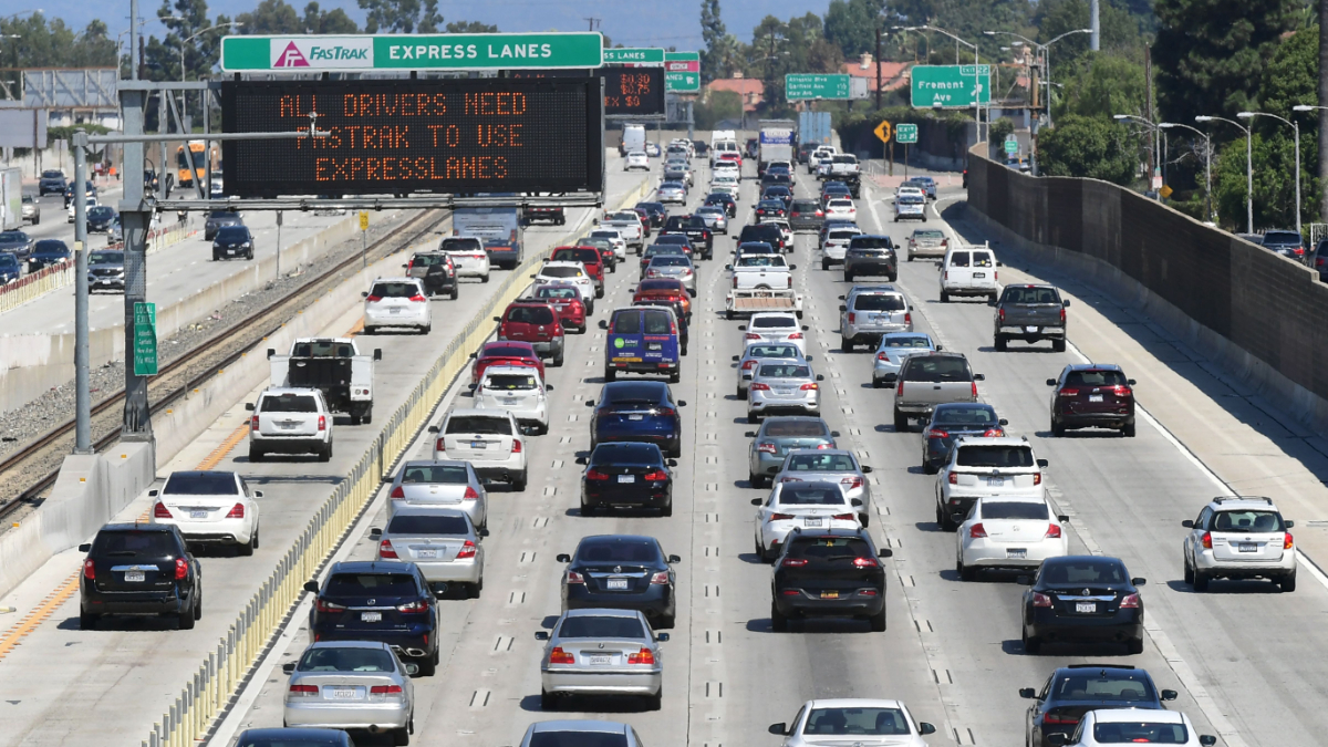 Traffic on the highway.