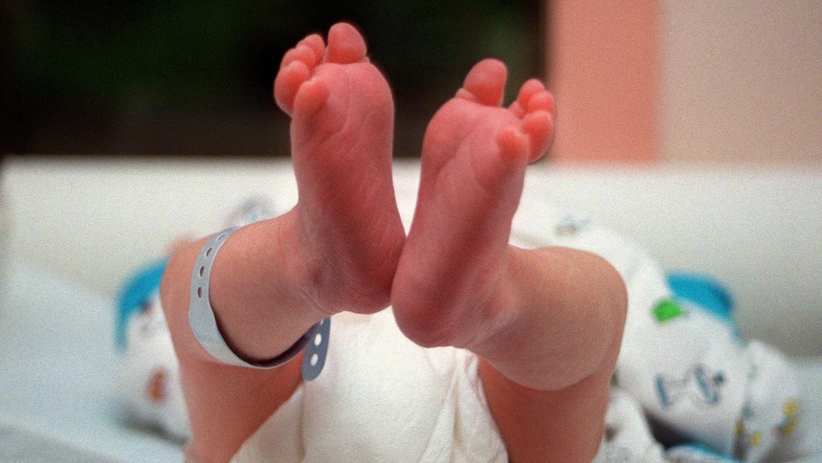Newborn baby feet
