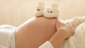 A woman's pregnant belly