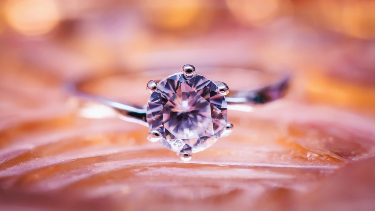 An engagement ring.