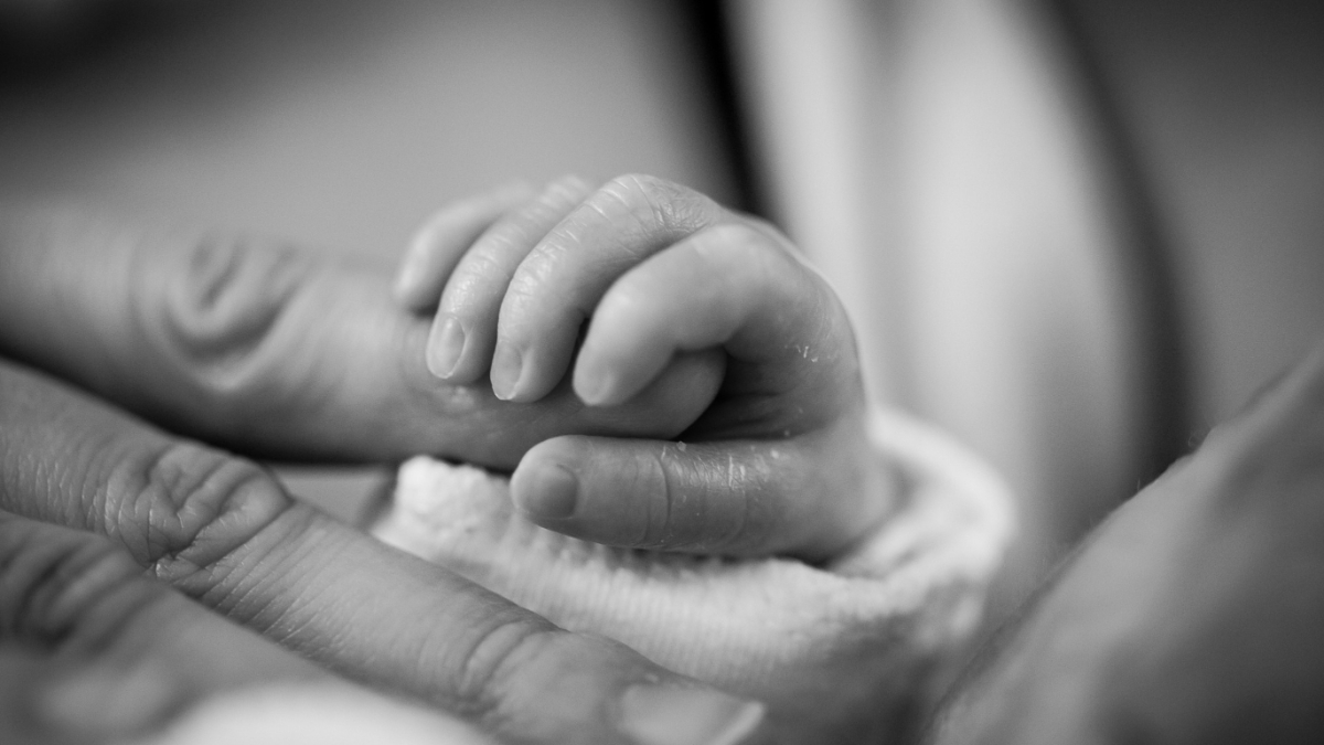 Infant hand.