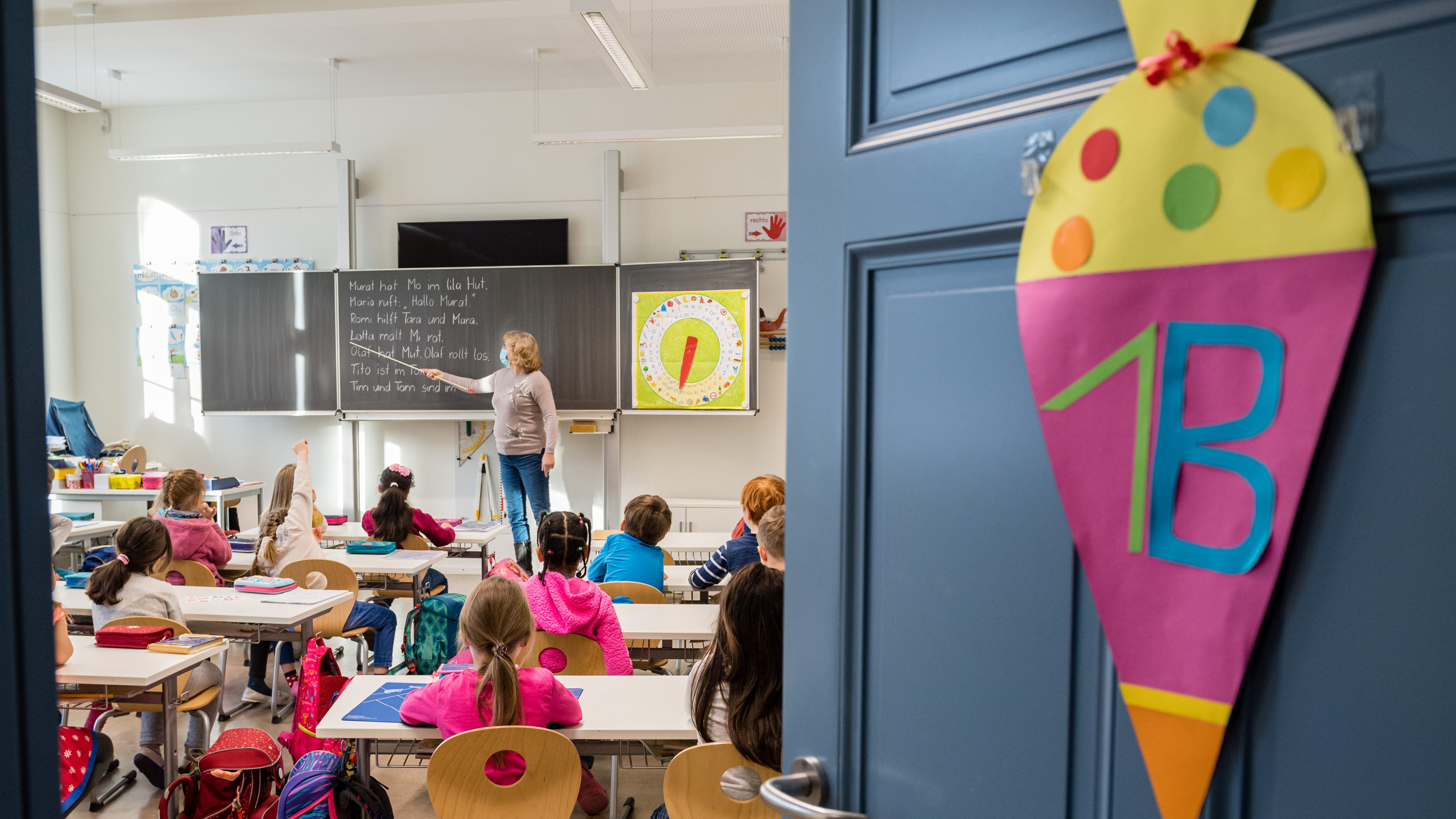 An elementary school classroom