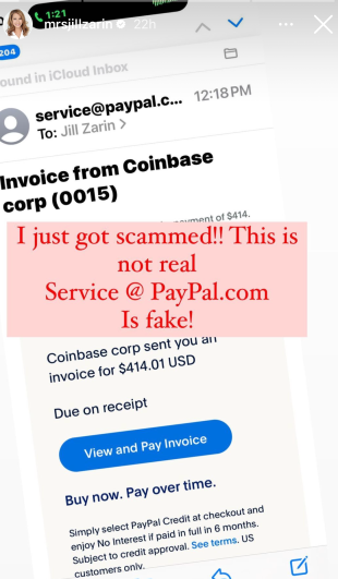 Jill Zarin's Instagram Story.