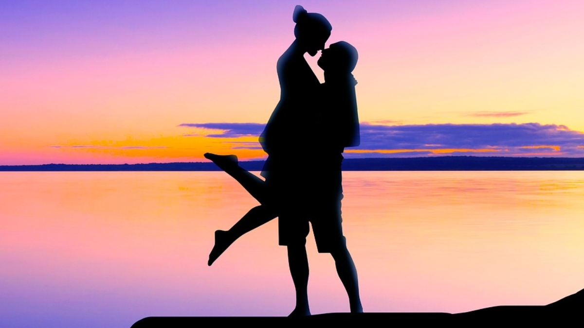 Couple embracing