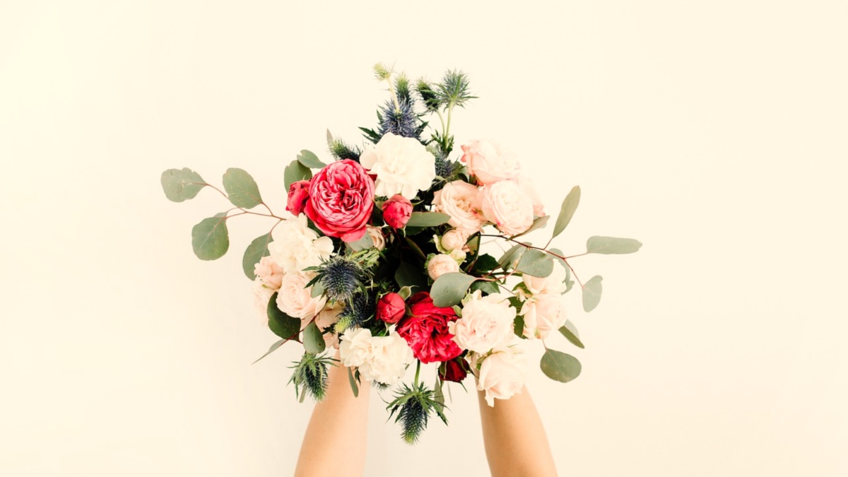 A bouquet of flowers.