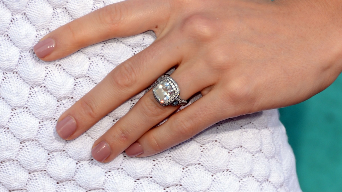 An engagement ring.