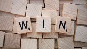 Scrabble letters.