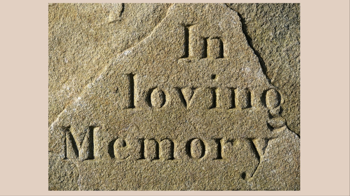 A tomb stone.