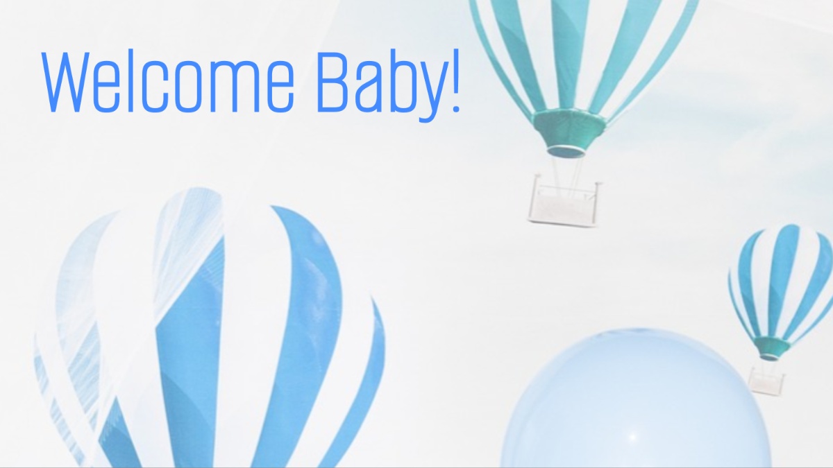 Baby announcement.