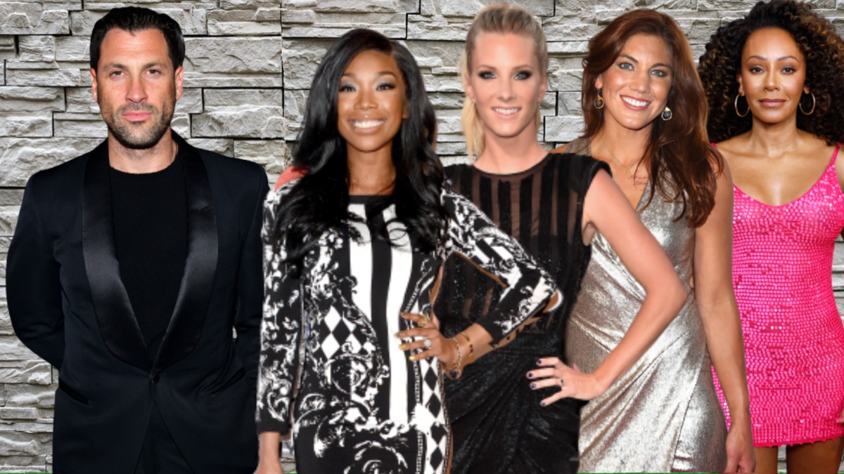 Maks Chmerkovskiy, Brandy, Heather Morris, Hope Solo, and Mel B.