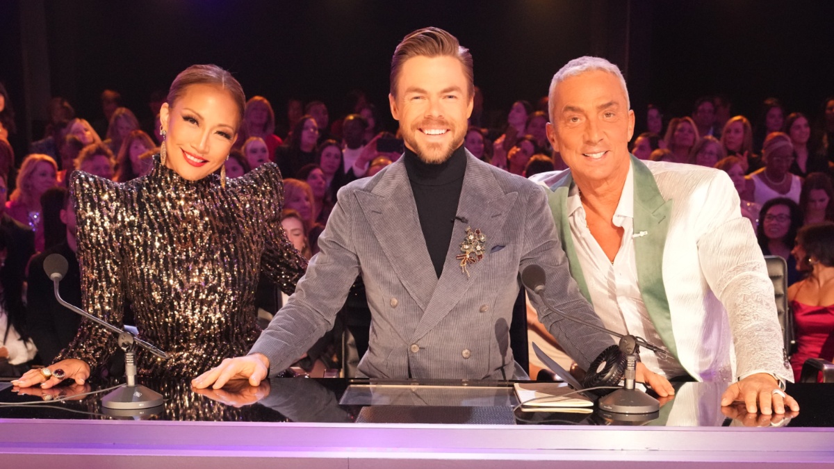 Carrie Ann Inaba, Derek Hough, and Bruno Tonioli.