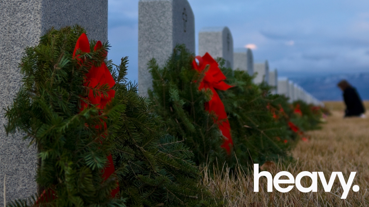gravestones on Christmas