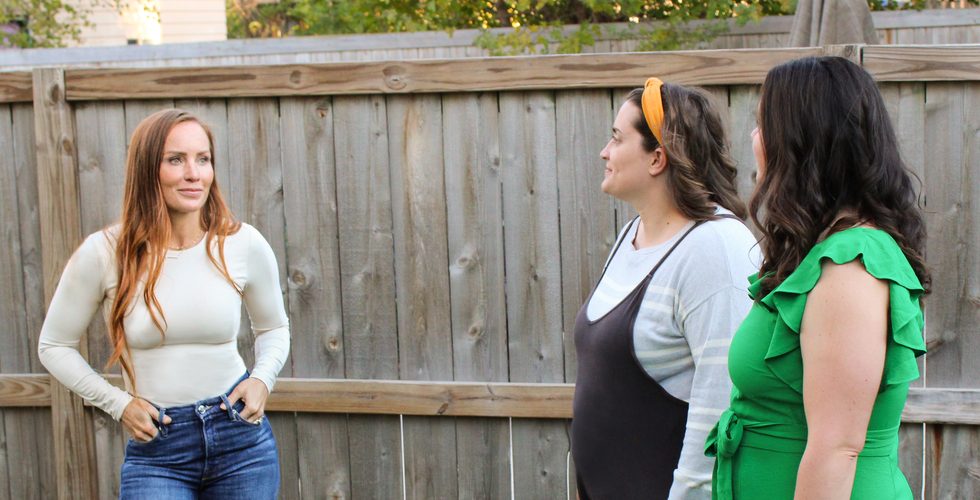 Mina Starsiak Hawk with home buyers