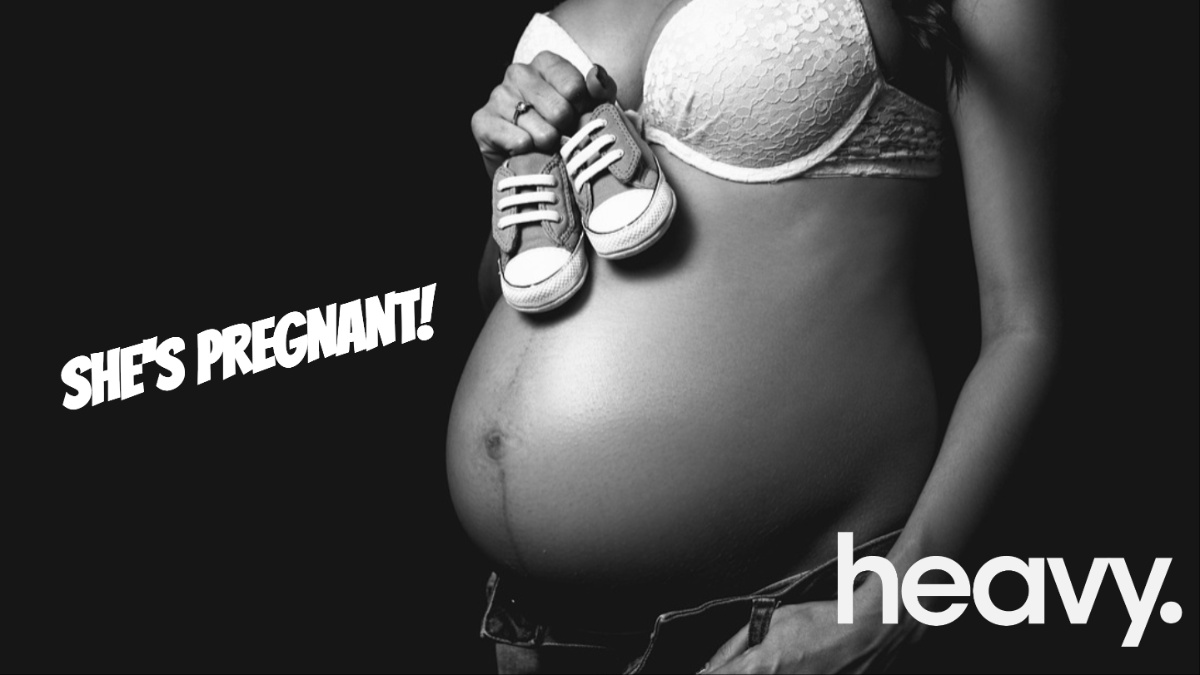 A pregnant woman.