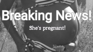 A baby bump.