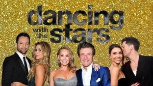 Pasha Pashkov, Daniella Karagach, Kym and Robert Herjavec, Jenna Johnson, and Val Chmerkovskiy.